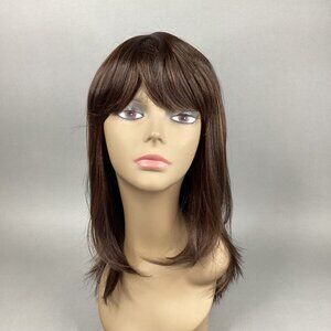 Hannah Wig Brown & Blonde Long Straight Curl Classic Cap Adjustable Synthetic